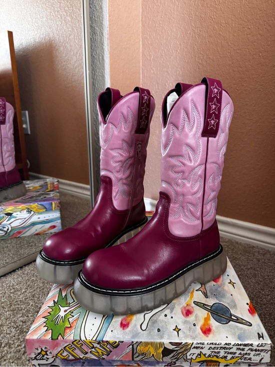 Jeffrey Campbell Shoes - Jeffrey Campbell Cowboy Boots in Berry Pink